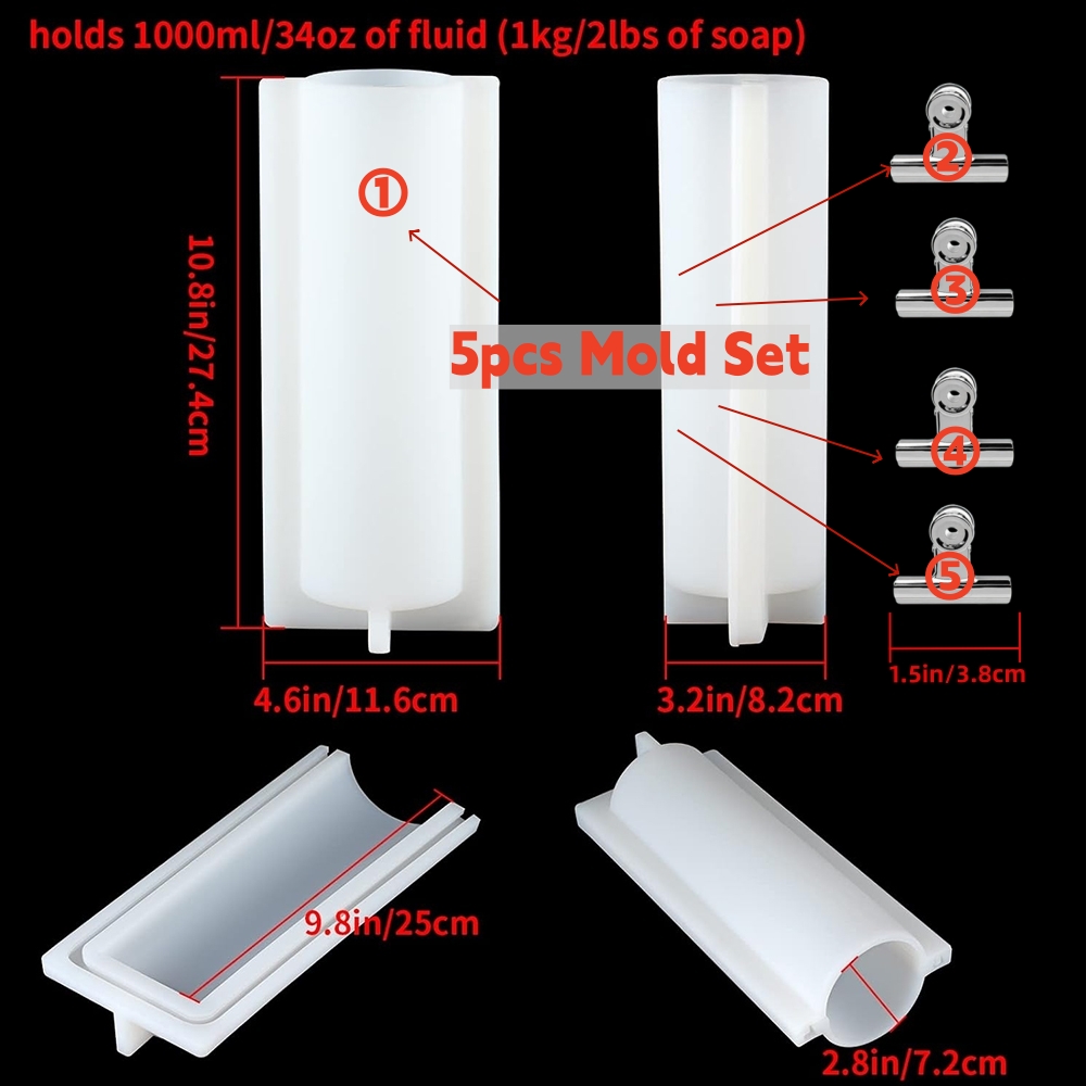 Big Cylinder Tube Soap Mold wi - Candle Supplies Tins 评论和价格