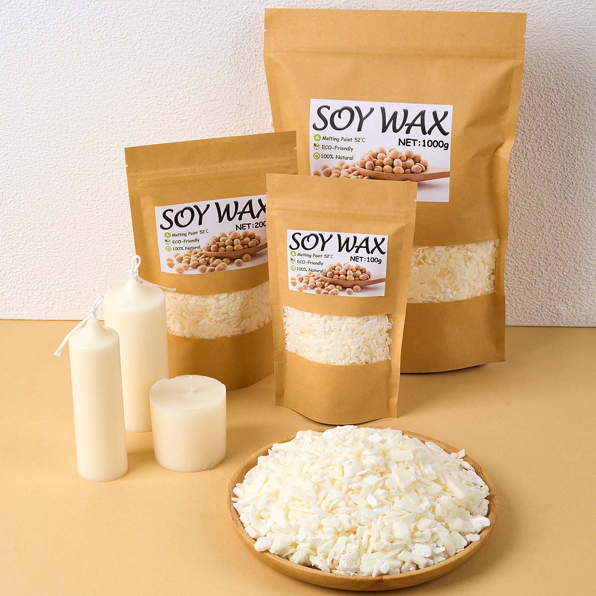 1 Pounds Pure White Soy Wax Fo - Candle Supplies Tins 评论和价格