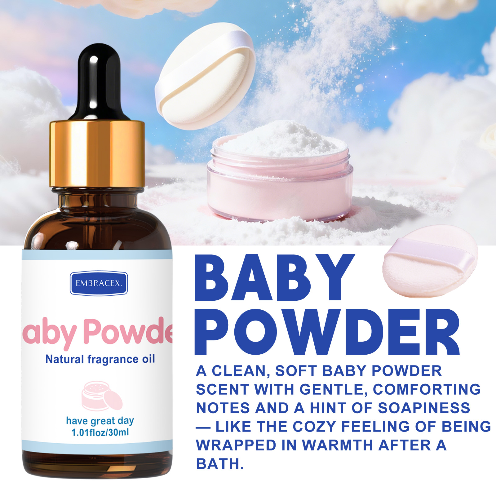 30ml Baby Powder Fragrance Oil - Candle Supplies Fragrance Oil 评论和价格
