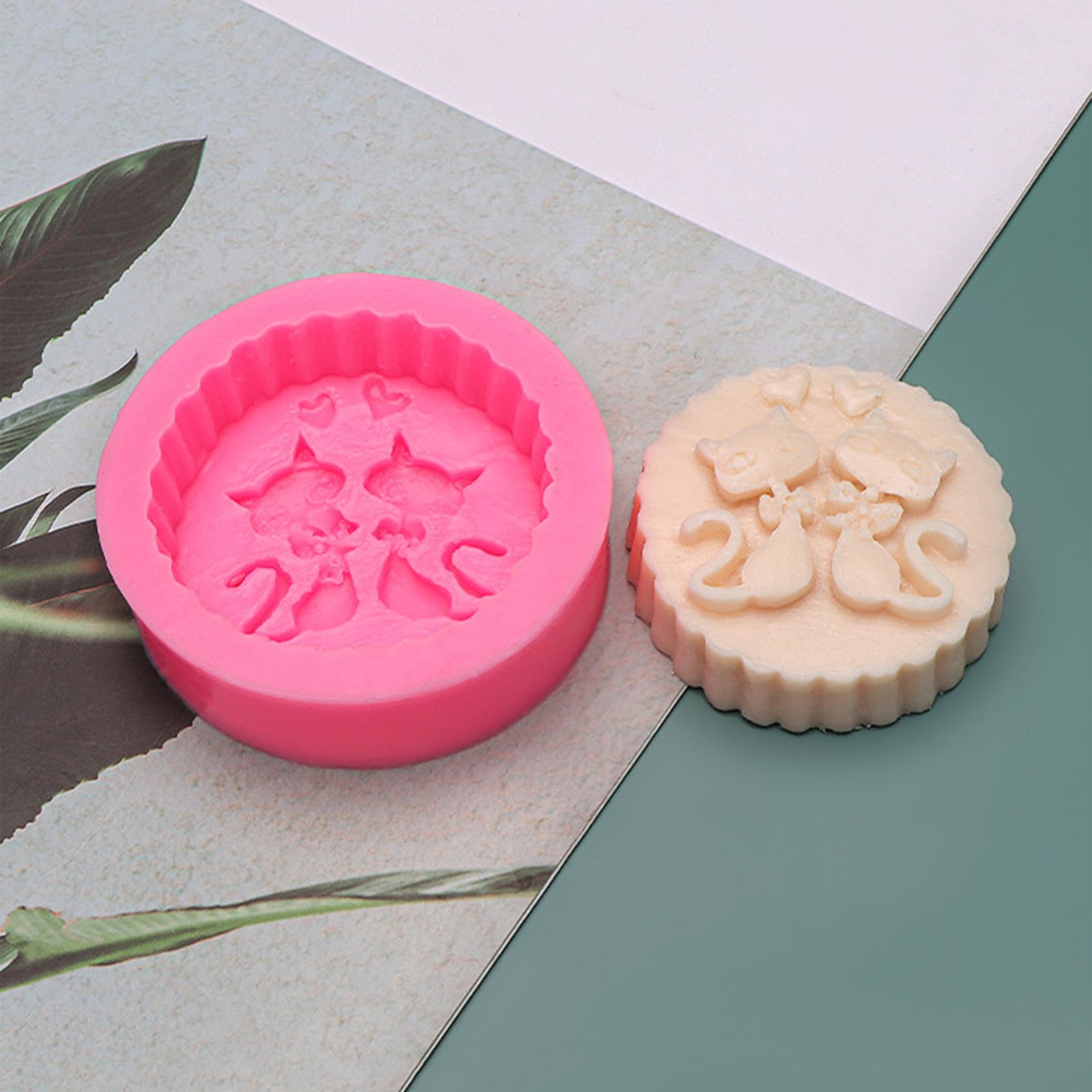 1-Piece Silicone Cat Soap Mold - Candle Supplies Tins 评论和价格